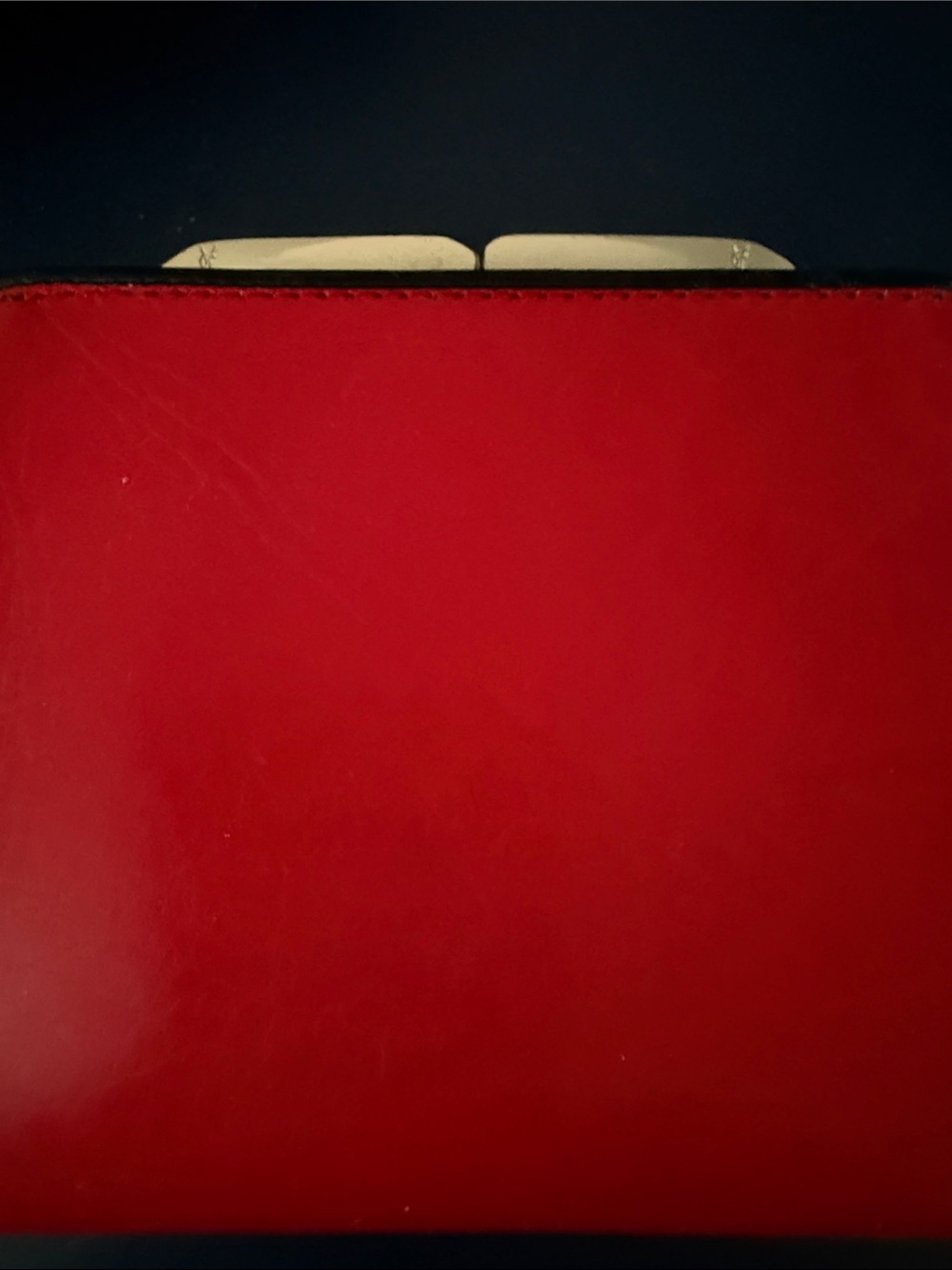 Yves Saint Laurent Red Leather Small Wallet with Black YSL Logo - Picture 5 of 5